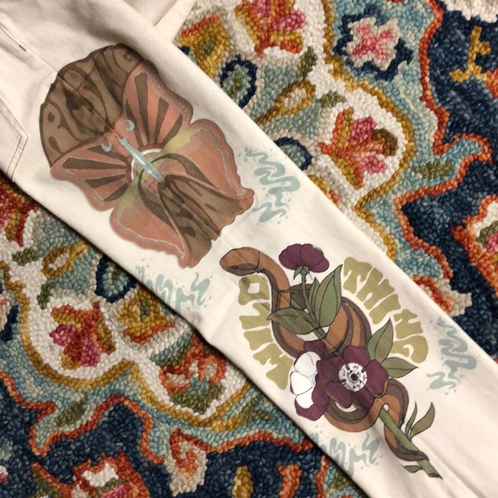 New Free People Rising Sun Flare Jeans - Picture 7 of 8